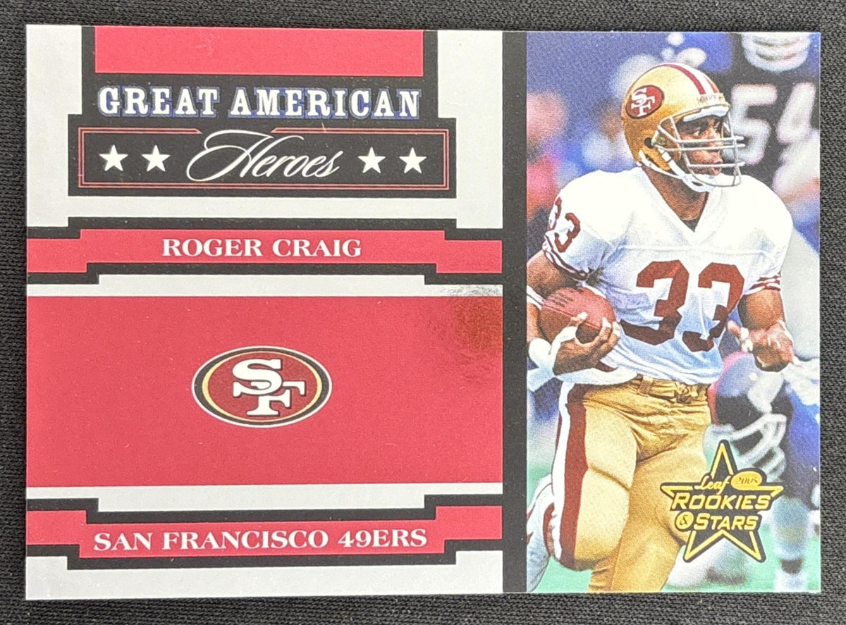 Roger Craig 2005 Leaf Rookies & Stars Great American Heroes Red /1250 49ers