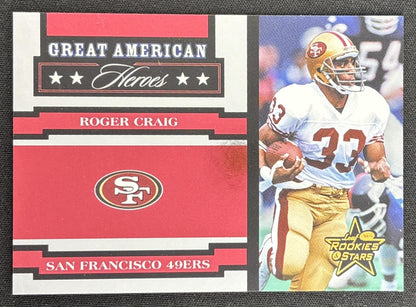 Roger Craig 2005 Leaf Rookies & Stars Great American Heroes Red /1250 49ers