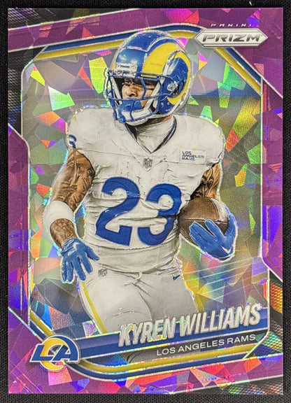 Kyren Williams 2025 Panini Prizm Purple Ice /225 Rams front