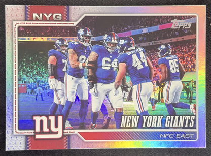 New York Giants 2026 Topps Rainbow Foil Sports Trading Card
