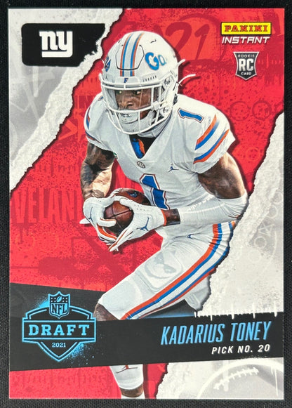 Kadarius Toney 2021 Panini Instant NFL Draft Night Giants Sports Trading Cards
