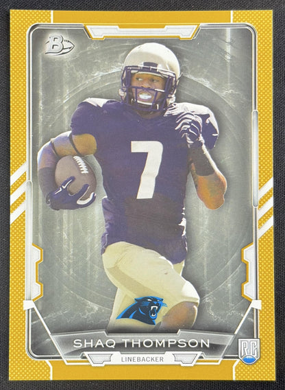 Shaq Thompson 2015 Bowman Rookies Gold /399 Panthers Sports Trading Card