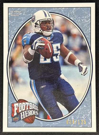 LenDale White 2008 Upper Deck Heroes Blue /125 Titans Front