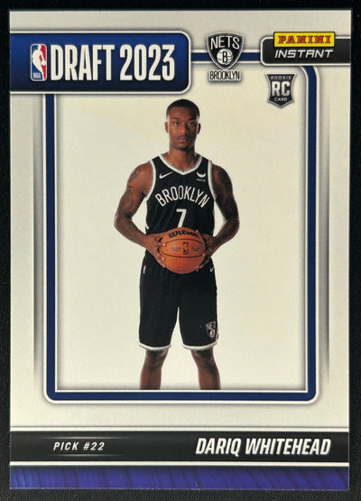 Dariq Whitehead 2023 Panini Instant NBA Draft Night Nets Sports Trading Cards