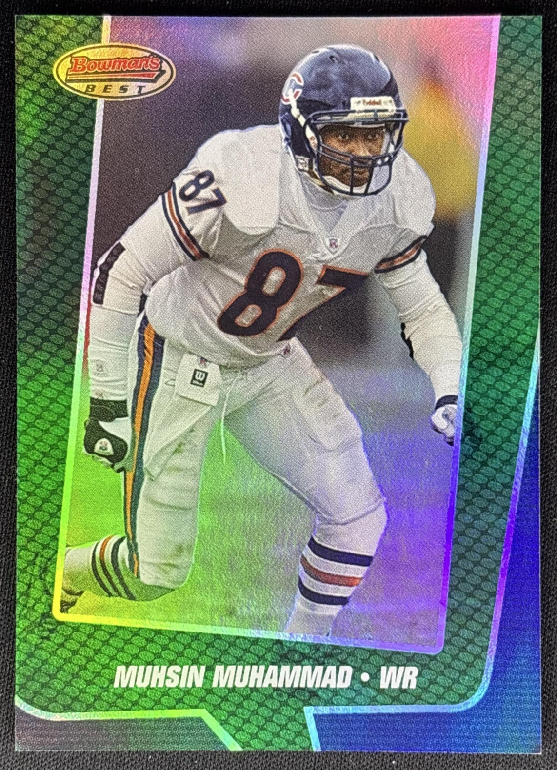 Muhsin Muhammad 2005 Bowman's Best Green /799 Bears Sports Trading Cards