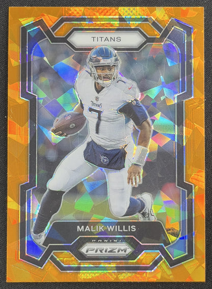 Malik Willis 2023 Panini Prizm Orange Ice Titans Sports Trading Card