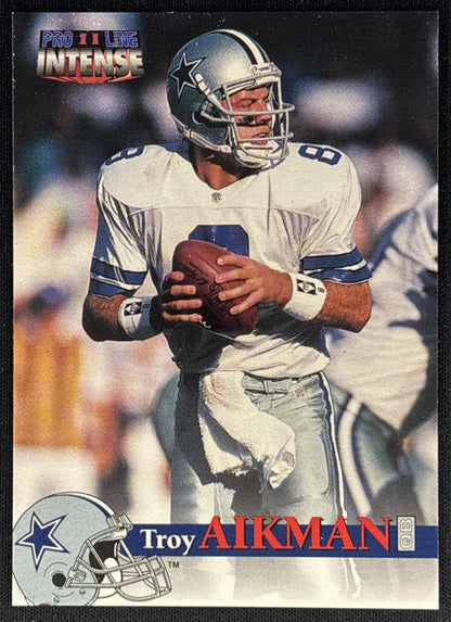 Troy Aikman 1996 Pro Line Intense Cowboys Sports Trading Cards