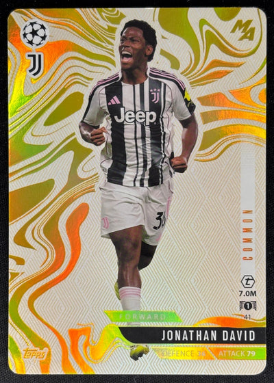 Jonathan David 2025 Topps Match Attax Madness UEFA Champions League Common Sports Trading Cards