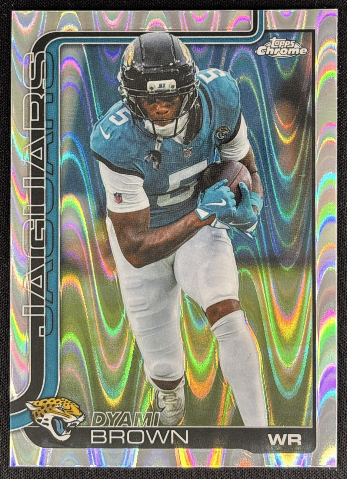 Dyami Brown 2025 Topps Chrome RayWave Refractor Jaguars