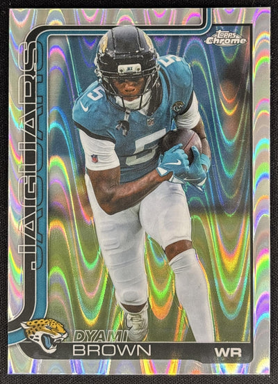 Dyami Brown 2025 Topps Chrome RayWave Refractor Jaguars Default Title Sports Trading Cards