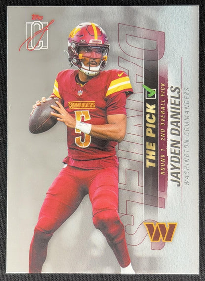 Jayden Daniels 2025 Topps Signature Class The Pick Commanders