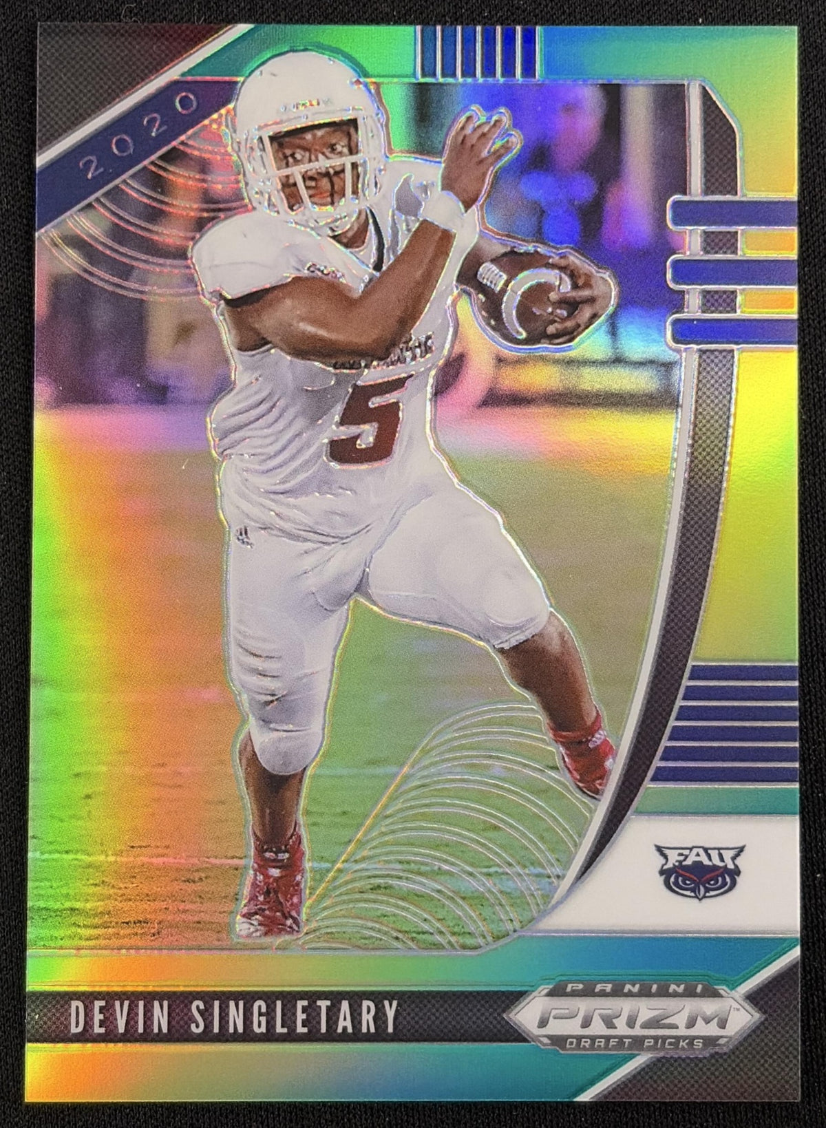 Devin Singletary 2020 Panini Prizm Draft Picks Prizms Green and Yellow /249 - Front