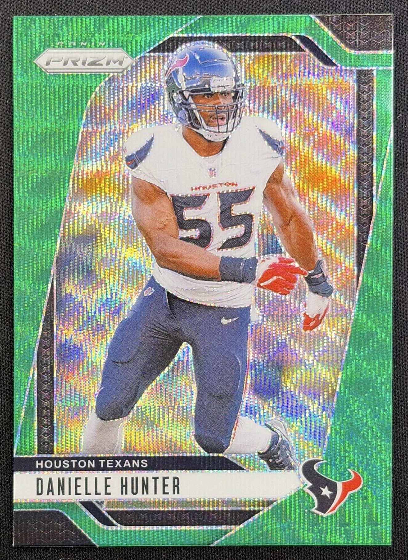 Danielle Hunter 2024 Panini Prizm Green Wave Texans front