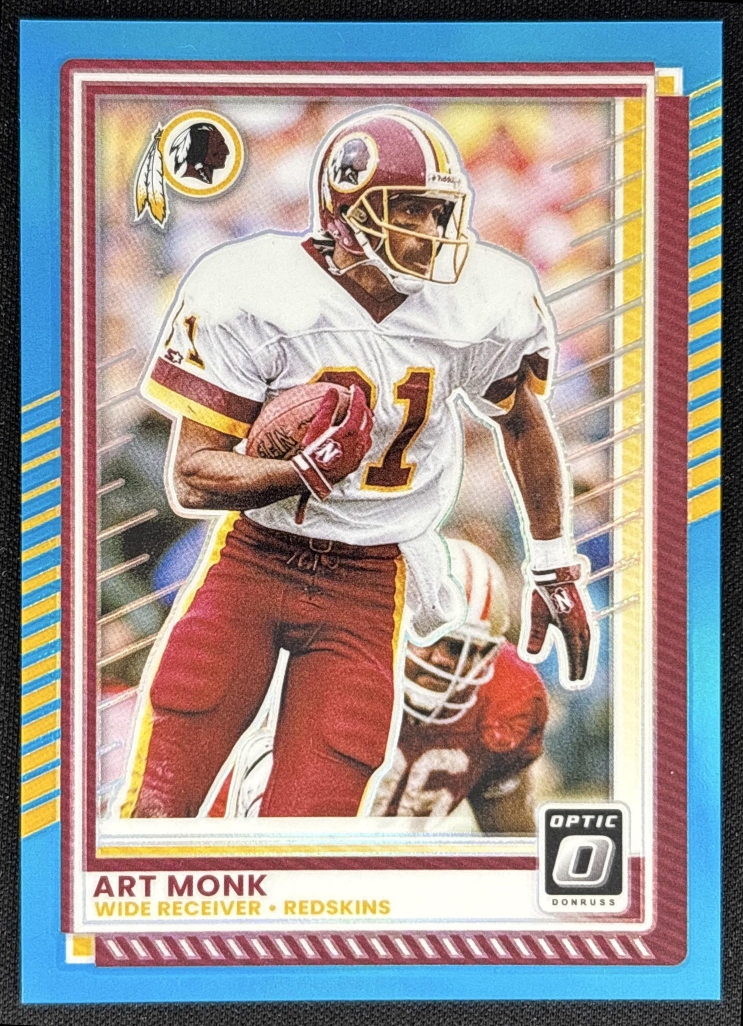 Art Monk 2025 Panini Donruss Optic Neon Blue Prizm /399 Redskins