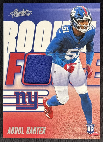 Abdul Carter 2025 Panini Absolute Rookie Force Giants