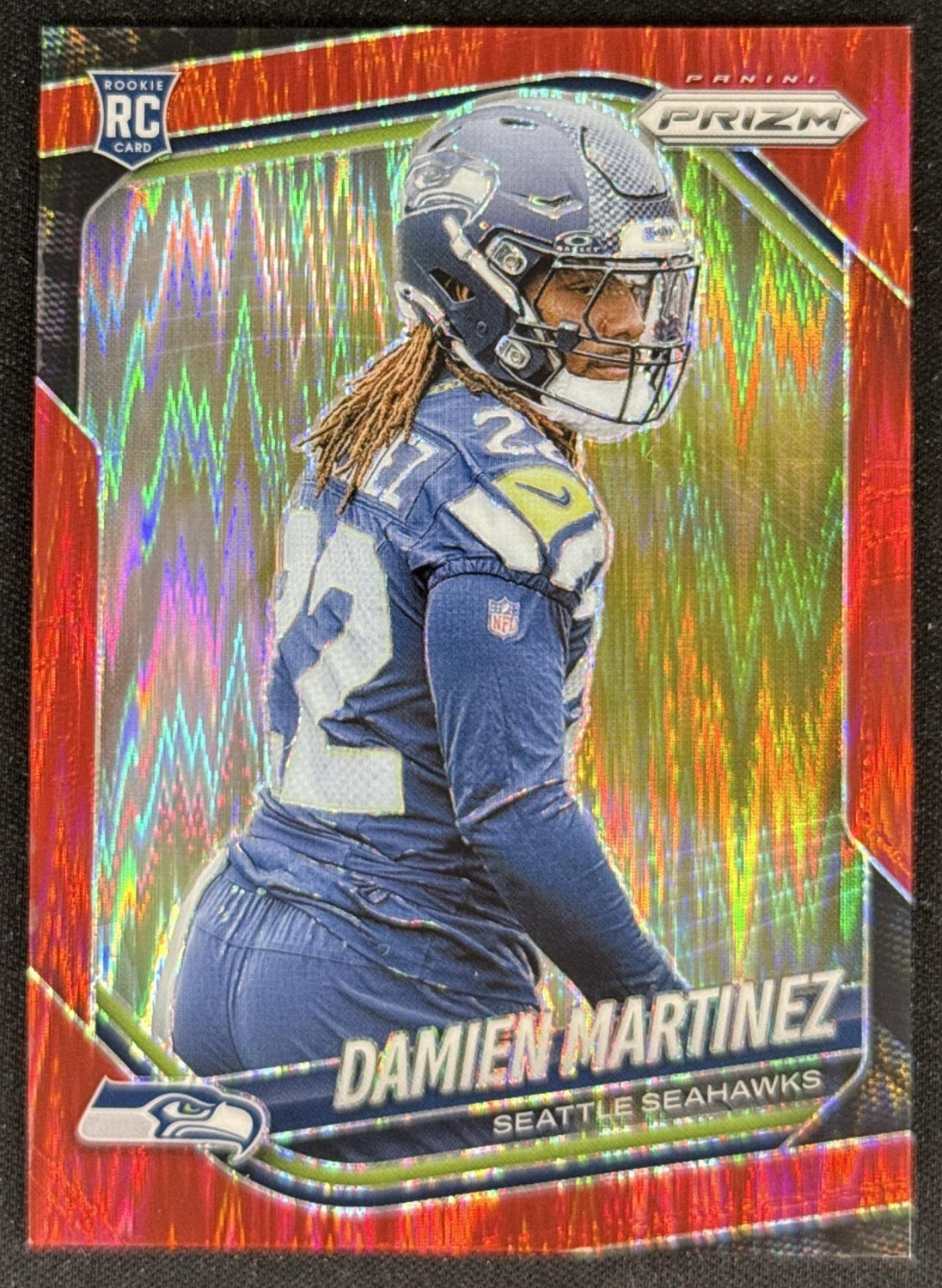 Damien Martinez 2025 Panini Prizm Red Flash Seahawks Sports Trading Card