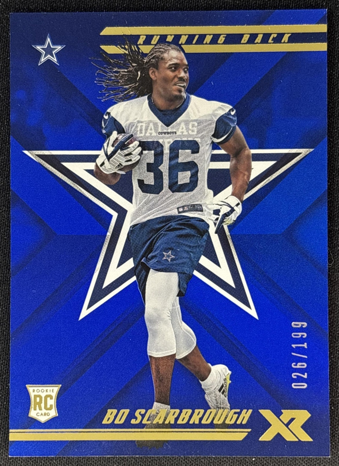 Bo Scarbrough 2018 Panini XR Blue /199 Cowboys Sports Trading Cards