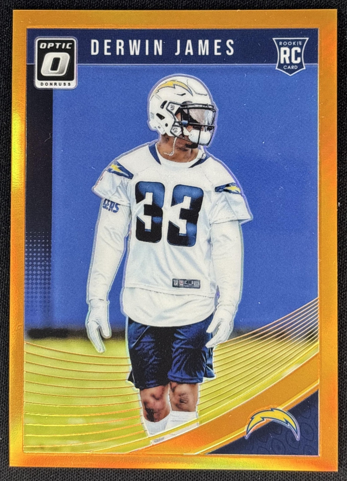 Derwin James 2018 Panini Donruss Optic Orange Prizm /199 Chargers Sports Trading Card