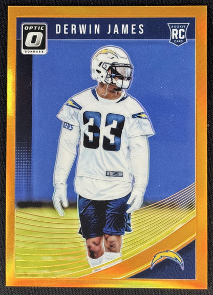 Derwin James 2018 Panini Donruss Optic Orange Prizm /199 Chargers Sports Trading Card