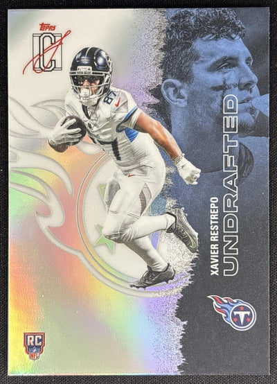 Xavier Restrepo 2025 Topps Signature Class Chrome Rookie White Refractor Titans Sports Trading Cards