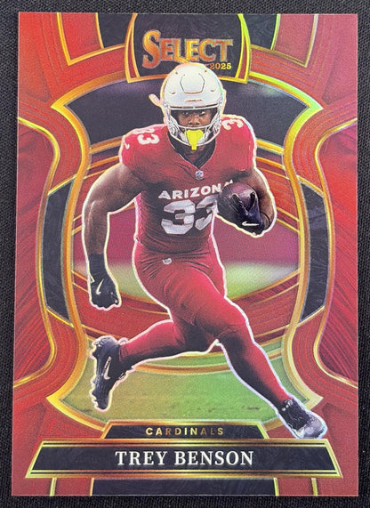 Trey Benson 2025 Panini Select Concourse Maroon Prizm /149 Cardinals