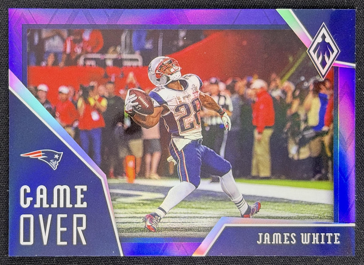 James White 2020 Panini Phoenix Game Over Purple /149 Patriots