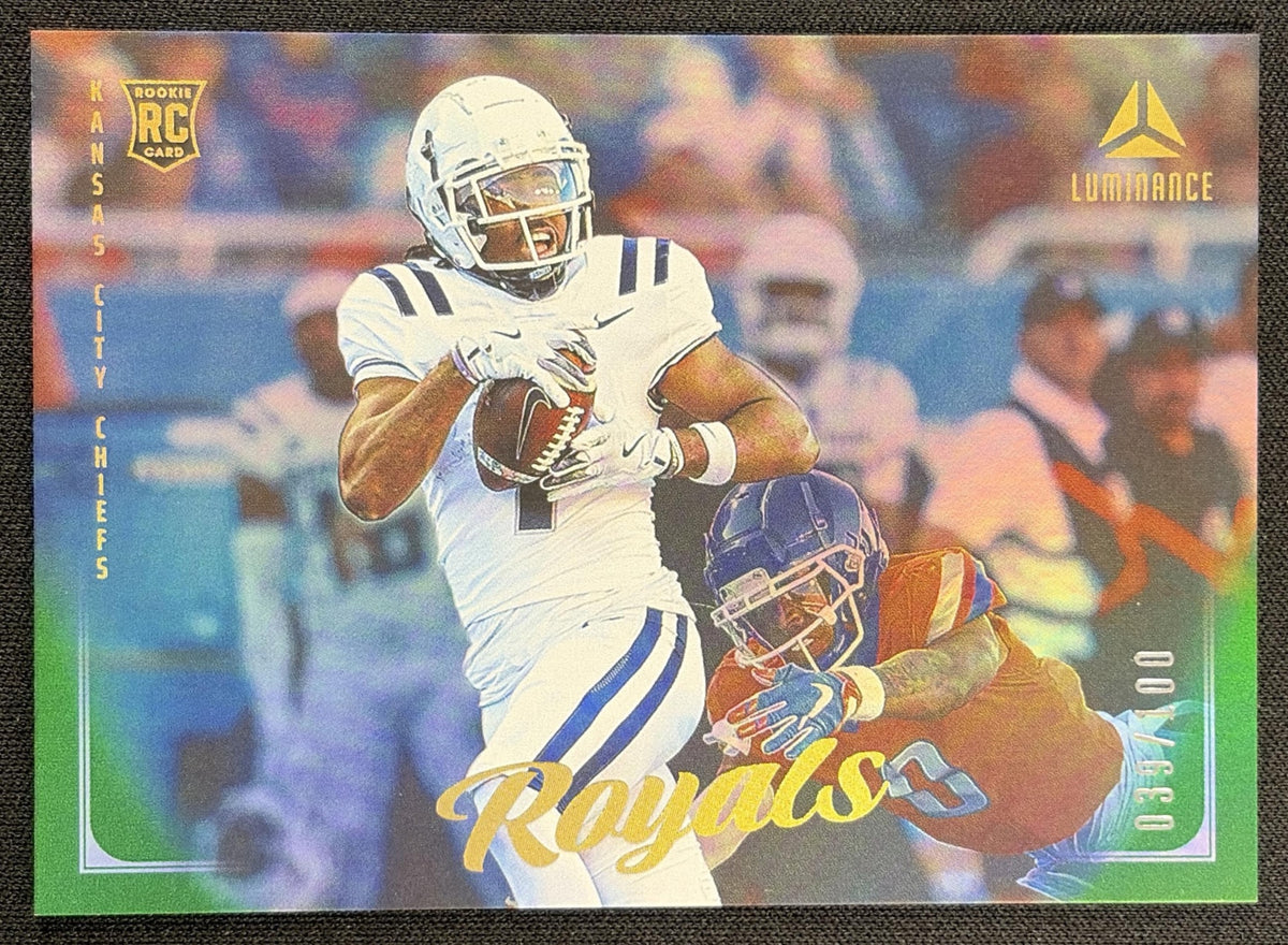 Jalen Royals 2025 Panini Luminance Green /100 Chiefs
