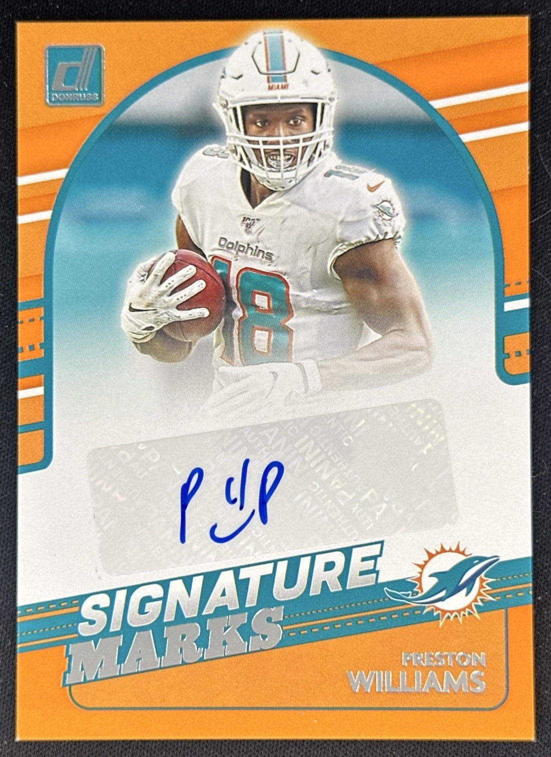 Preston Williams 2021 Panini Donruss Signature Marks Dolphins Default Title Sports Trading Cards