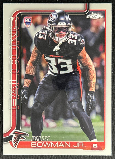 Billy Bowman Jr. 2025 Topps Chrome Rookie Falcons Sports Trading Cards