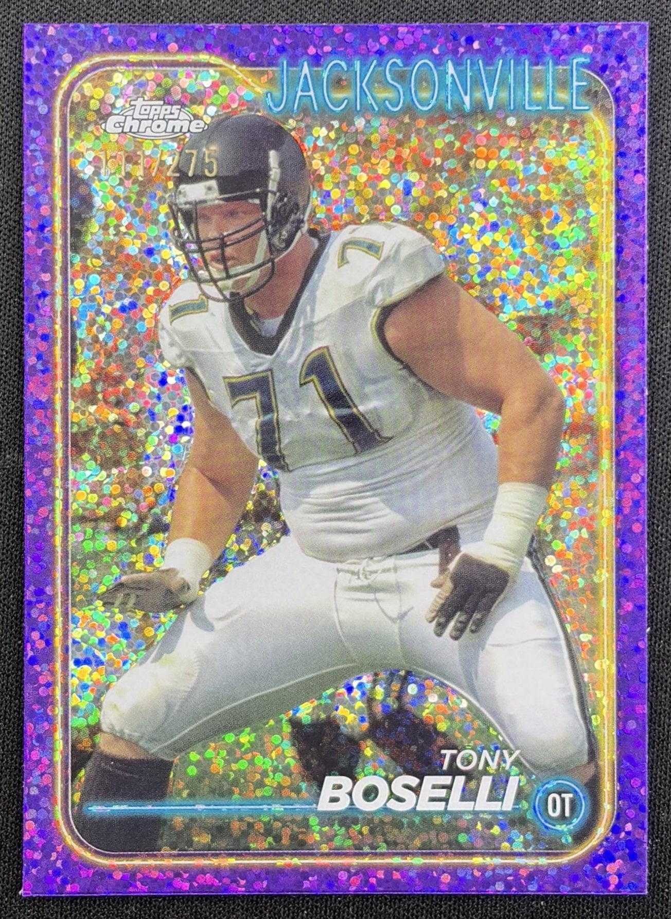 Tony Boselli 2024 Topps Chrome Purple Speckle Refractor /275 Jaguars