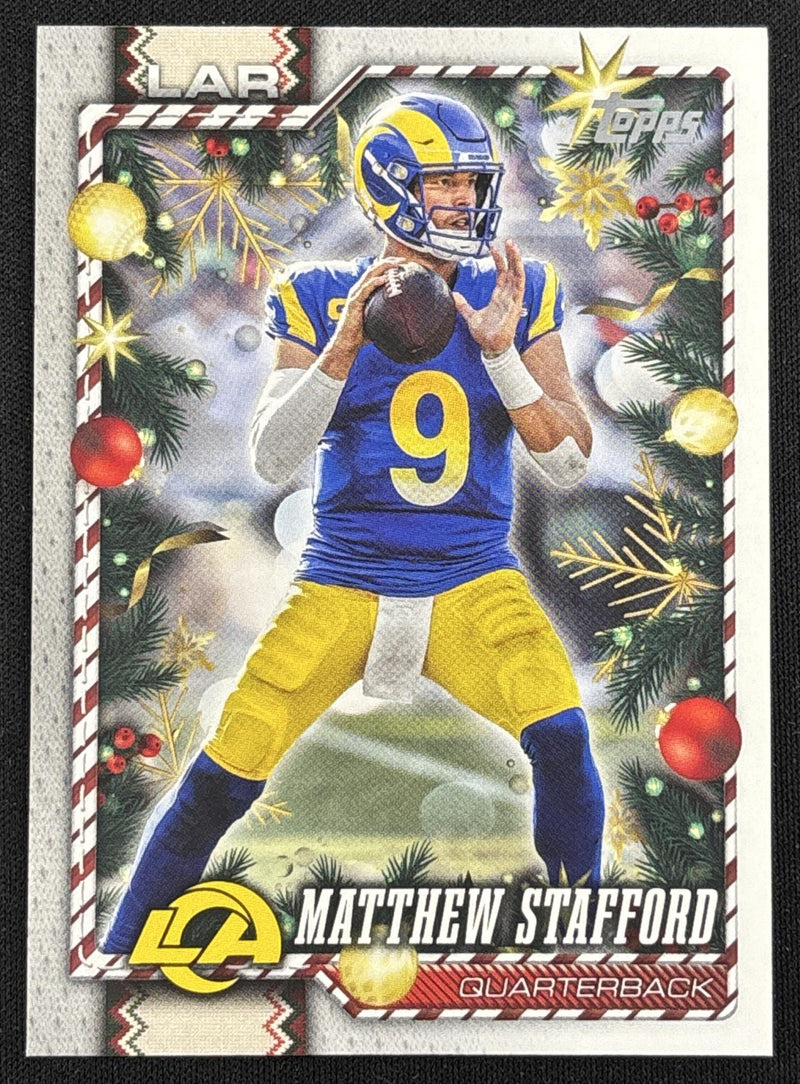Matthew Stafford 2026 Topps Holiday Back Variation Rams