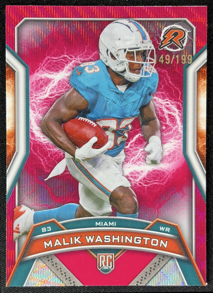 Malik Washington 2024 Topps Resurgence Crimson Surge /199 Dolphins