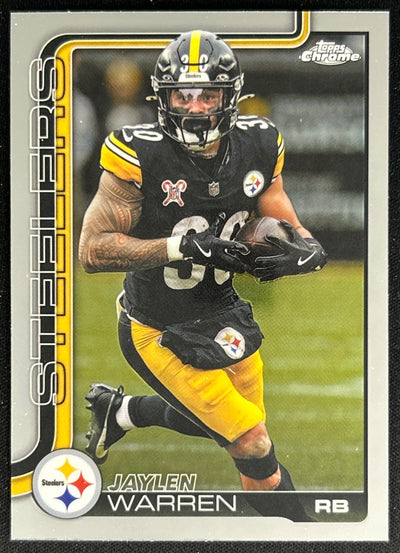 Jaylen Warren 2025 Topps Chrome Steelers Sports Trading Cards