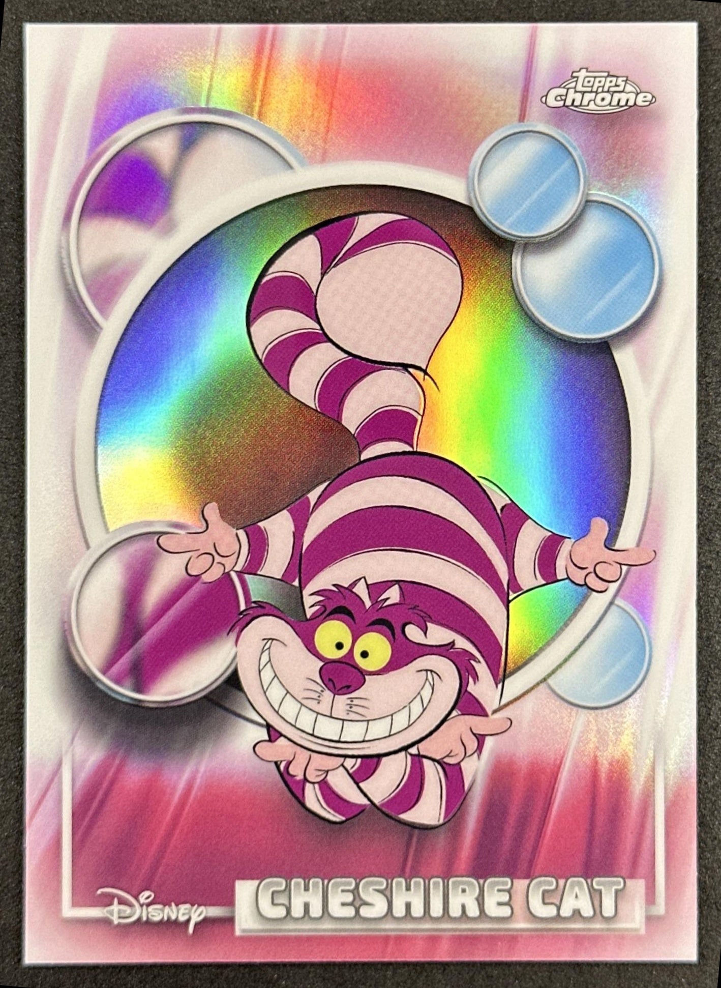 Cheshire Cat 2026 Topps Chrome Disney Refractor Alice in Wonderland Front