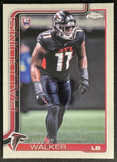 Jalon Walker 2025 Topps Chrome Rookie Falcons Sports Trading Cards
