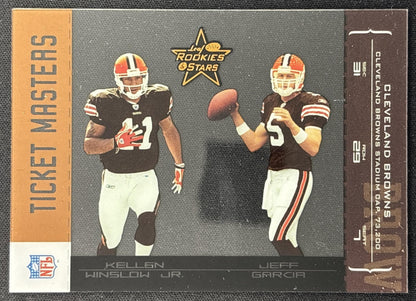 Kellen Winslow Jr. Jeff Garcia 2004 Rookies & Stars Ticket Masters Bronze /1250 Browns
