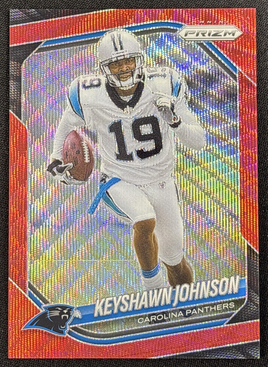 Keyshawn Johnson 2025 Panini Prizm Red Wave /149 Panthers