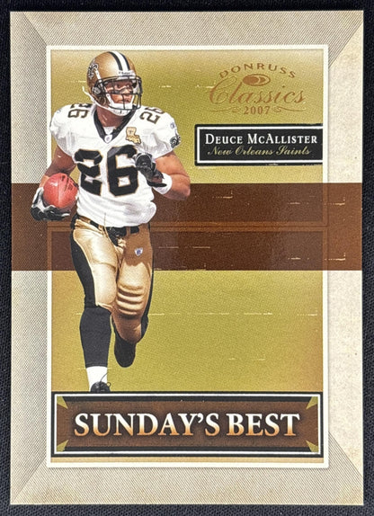Deuce McAllister 2007 Donruss Classics Sunday's Best Bronze /1000 Saints front