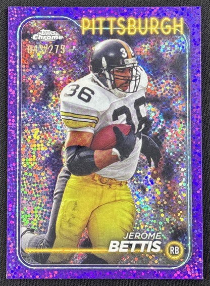 Jerome Bettis 2024 Topps Chrome Purple Speckle Refractor /275 Steelers
