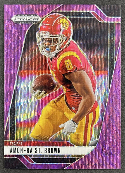 Amon-Ra St. Brown 2025 Panini Prizm Draft Picks Purple Wave Trojans Lions