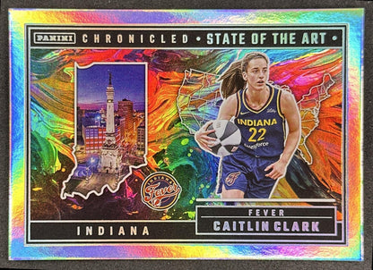 Caitlin Clark 2025 Panini Chronicled State of the Art Holo Fever 87 Indiana Fever