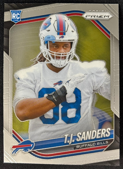 T.J. TJ Sanders 2025 Prizm Bills Sports Trading Card