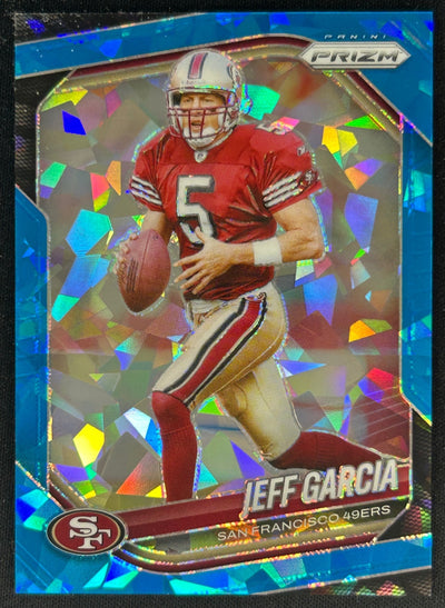 Jeff Garcia 2025 Prizm Blue Ice /99 49ers Sports Trading Cards