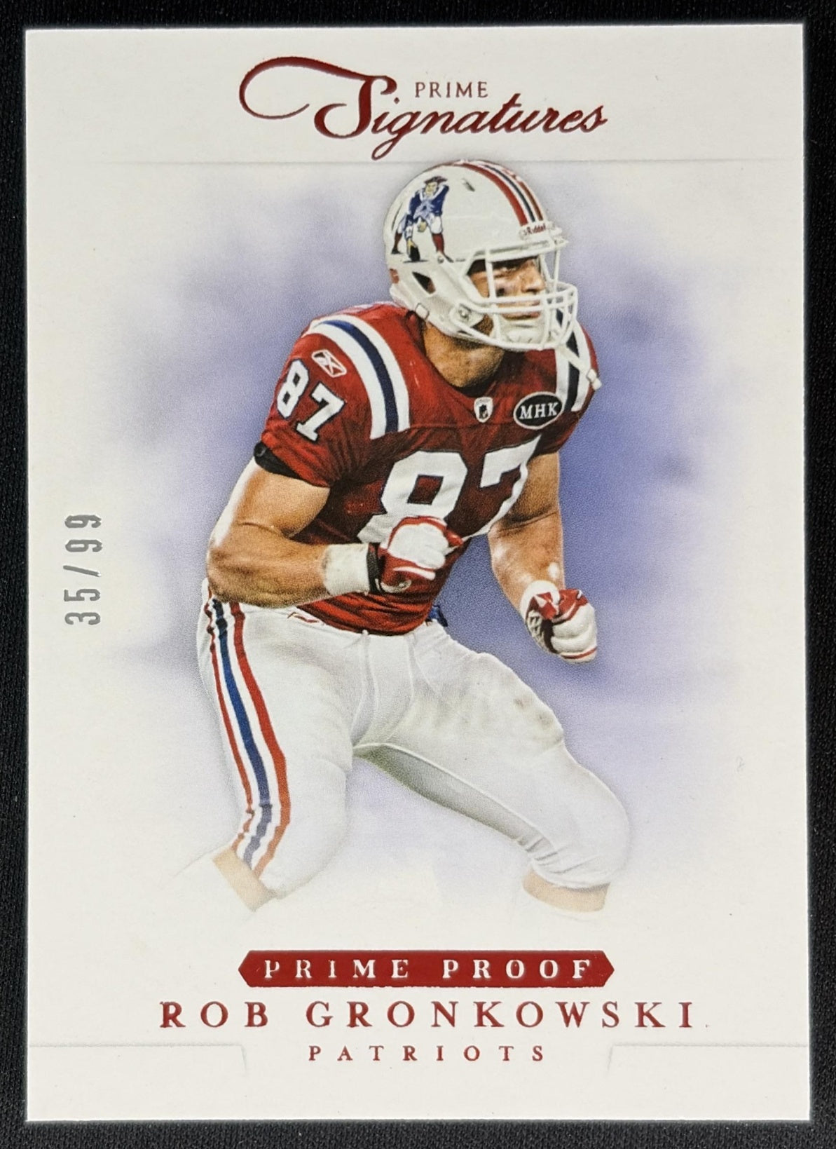 Rob Gronkowski 2012 Panini Prime Signatures Proof Red /99 Patriots Sports Trading Cards