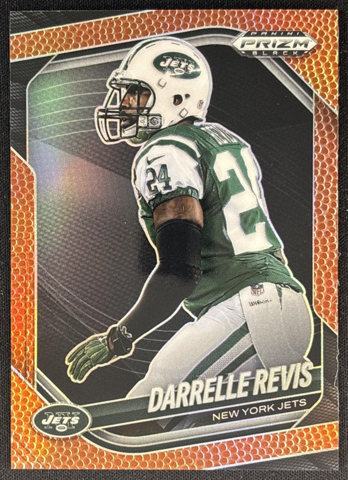 Darrelle Revis 2025 Panini Prizm Black Football /225 Jets front
