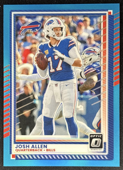 Josh Allen 2025 Panini Donruss Optic Aqua Prizm /349 Bills front