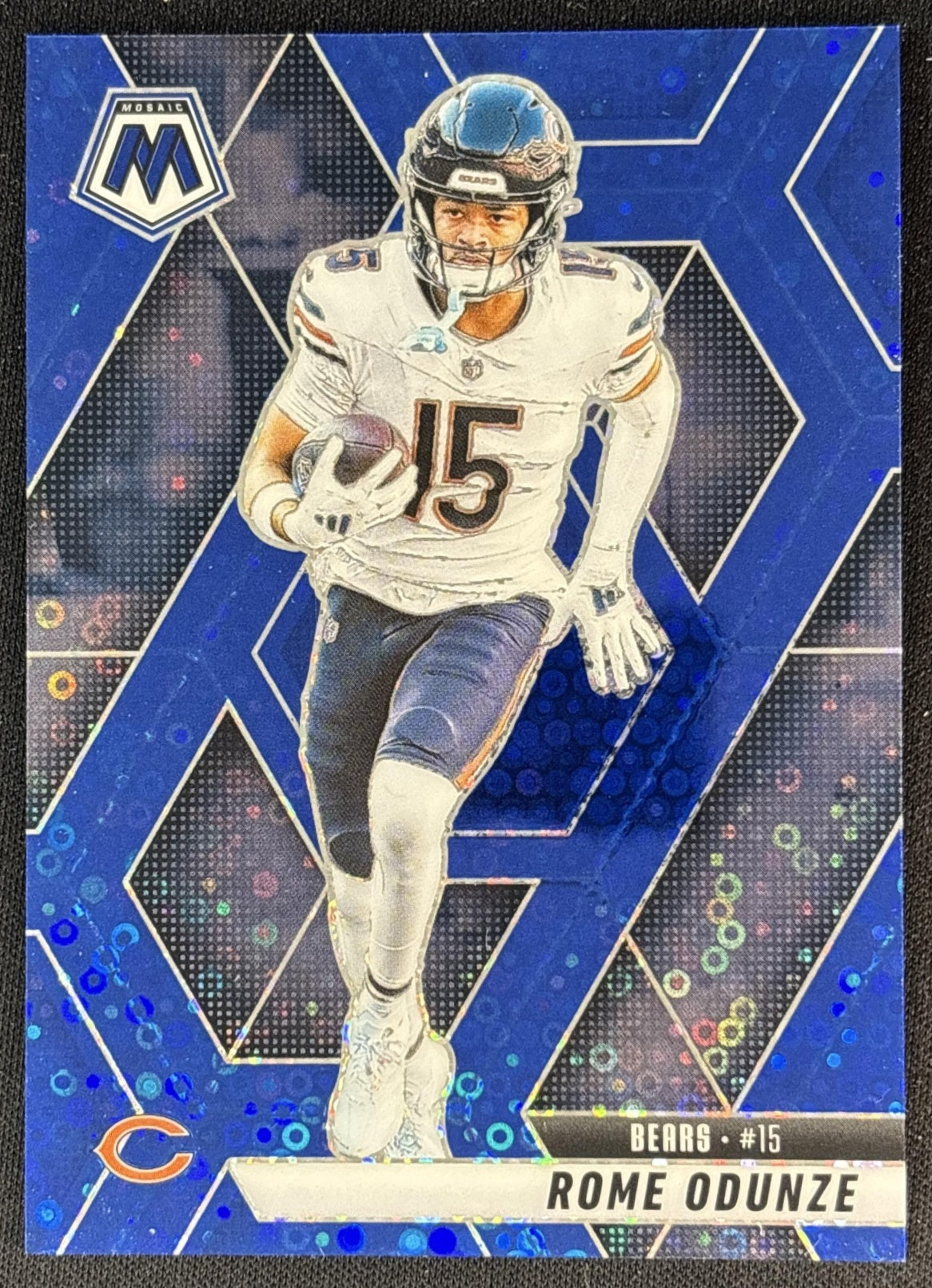 Rome Odunze 2025 Panini Mosaic Blue Prizm /99 Bears Sports Trading Card