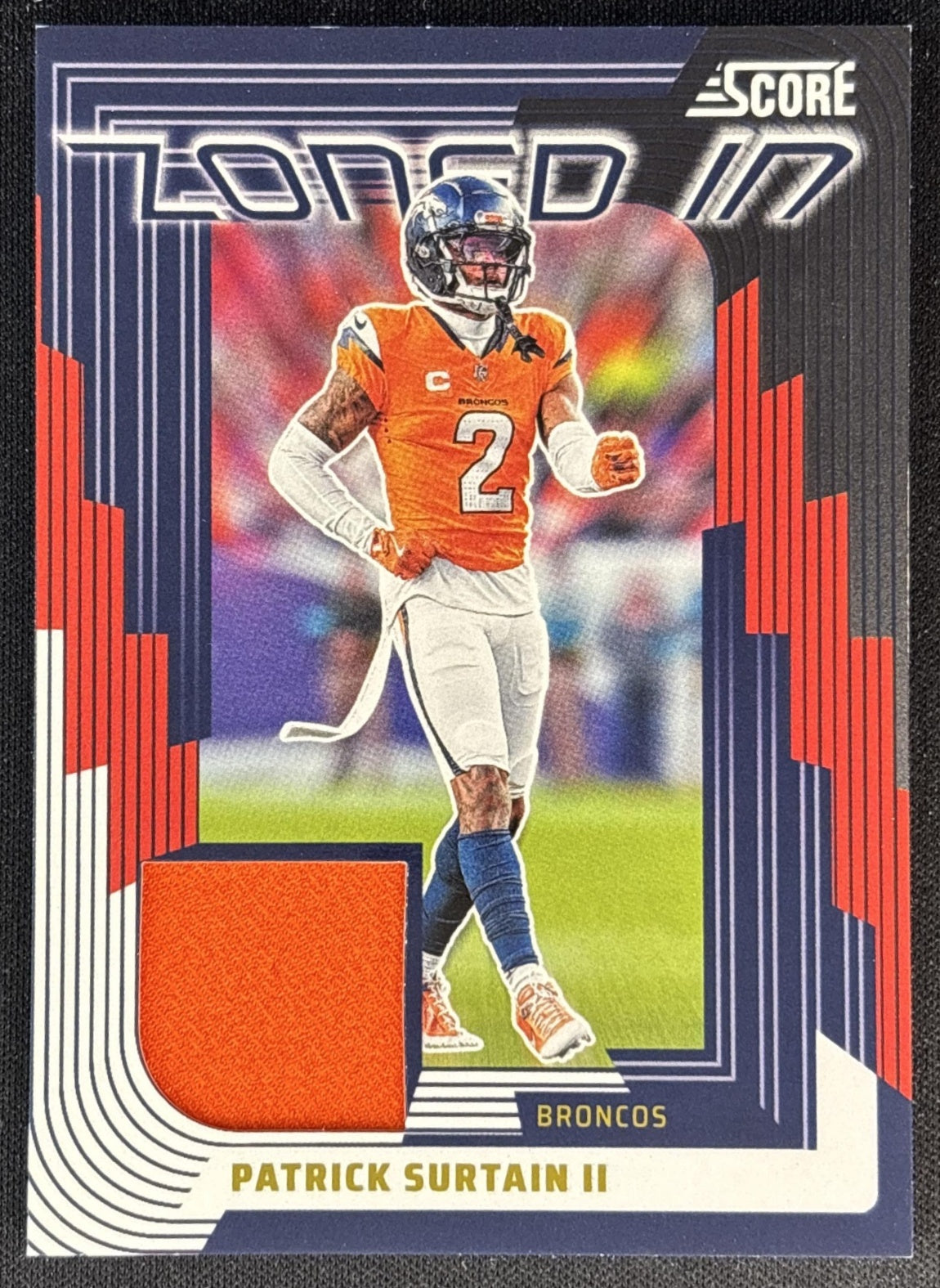 Patrick Surtain II 2025 Panini Score Zoned In Jerseys Broncos Sports Trading Cards