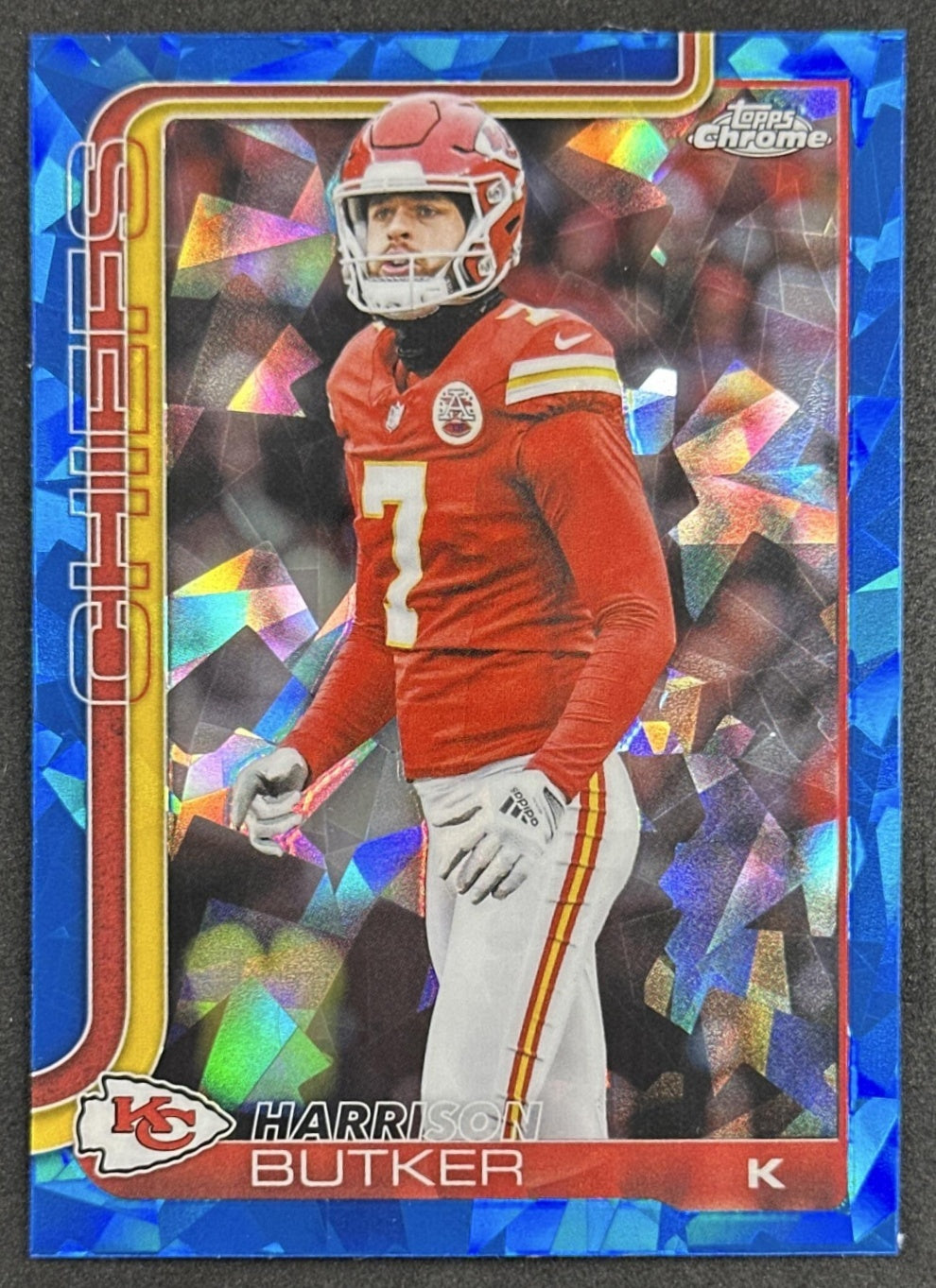 Harrison Butker 2025 Topps Chrome Sapphire Chiefs