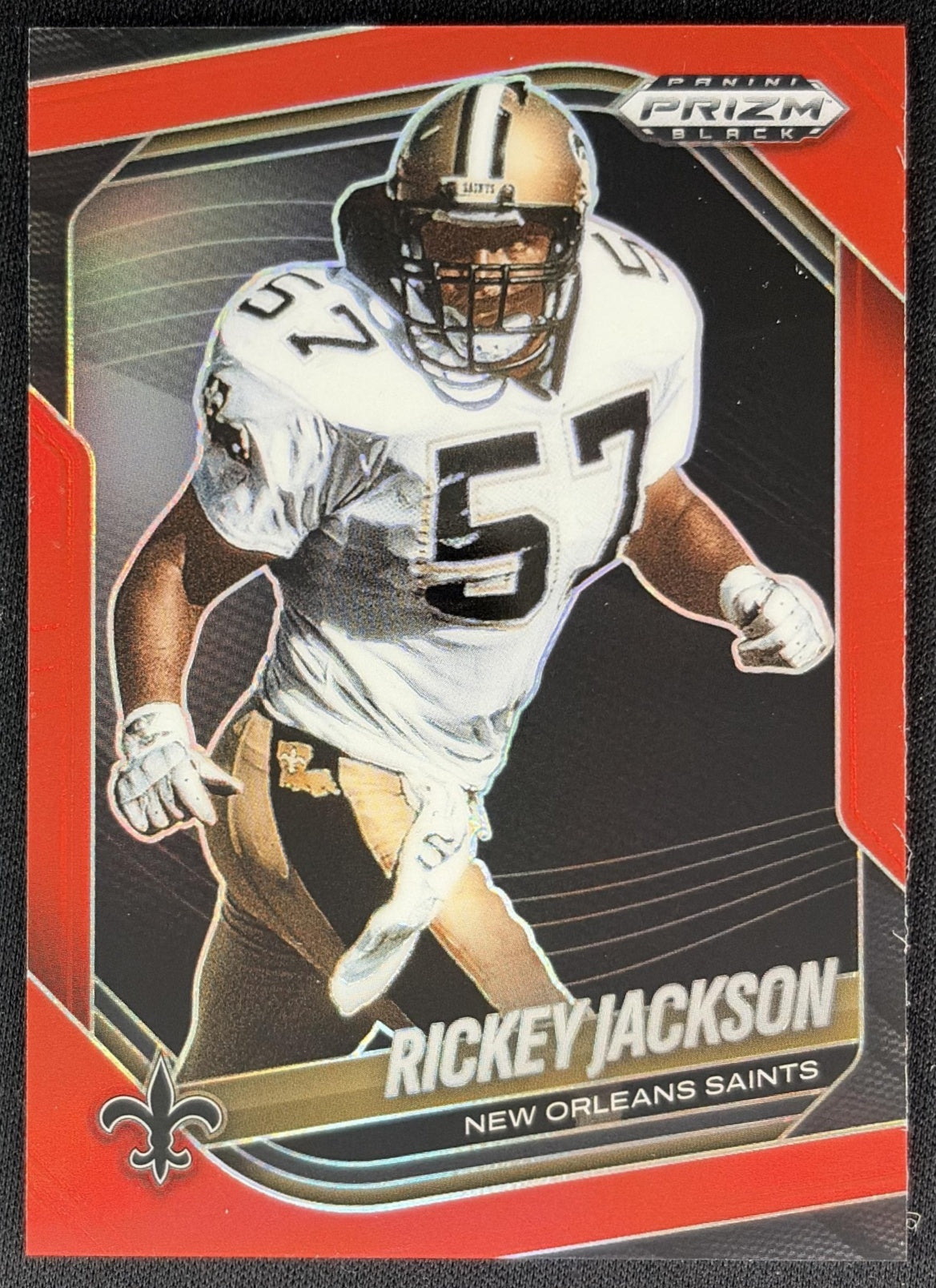 Rickey Jackson 2025 Panini Prizm Black Red /299 Saints front